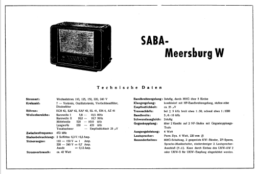 Meersburg W; SABA; Villingen (ID = 9702) Radio