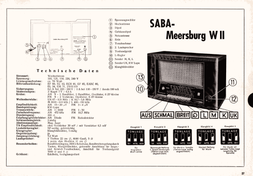 Meersburg W II ; SABA; Villingen (ID = 2406431) Radio