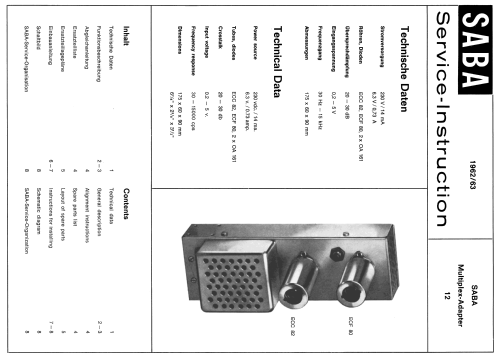 Multiplex-Adapter 12; SABA; Villingen (ID = 2026510) mod-past25