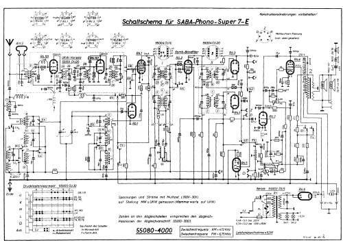 Phono-Super 7E; SABA; Villingen (ID = 2034052) Radio