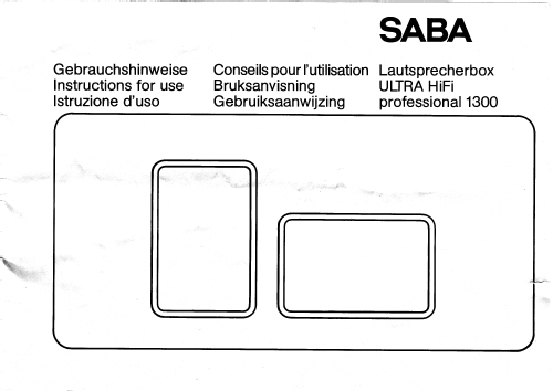 Professional 1300; SABA; Villingen (ID = 2124261) Speaker-P