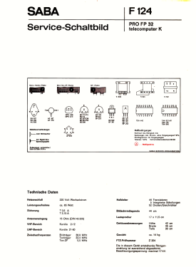 Pro FP 32 telecomputer K; SABA; Villingen (ID = 2878352) Televisión