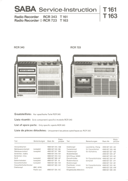 Radiorecorder RCR 723 automatic; SABA; Villingen (ID = 2841778) Radio