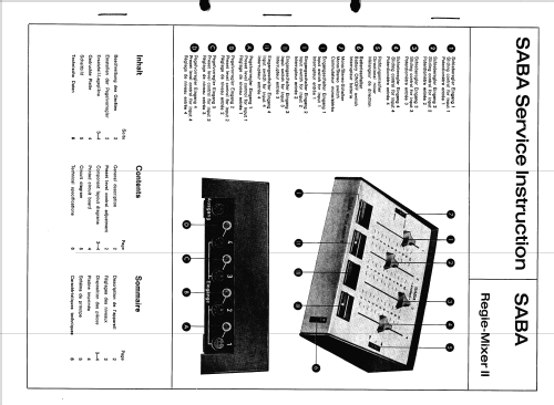 Regie Mixer II ; SABA; Villingen (ID = 1444770) Ampl/Mixer