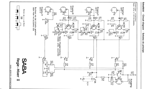 Regie Mixer II ; SABA; Villingen (ID = 1444775) Ampl/Mixer