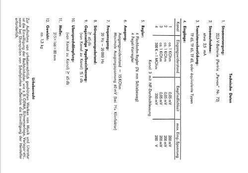 Regiemixer 100; SABA; Villingen (ID = 2559416) Misc