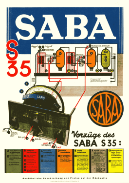 S35G = SG35; SABA; Villingen (ID = 2838455) Radio