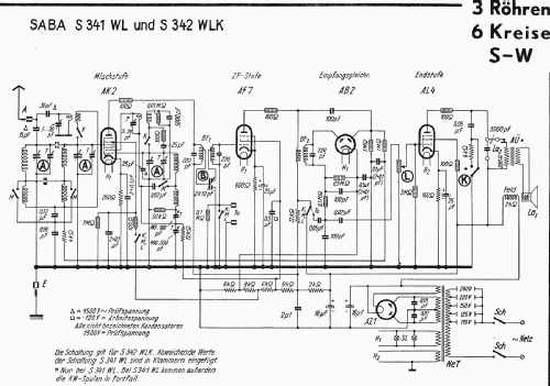 S-342WLK 342WLK; SABA; Villingen (ID = 3081095) Radio