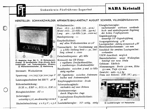 SABA-Export W51; SABA; Villingen (ID = 2650314) Radio