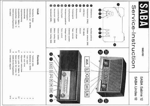 Sabine 12; SABA; Villingen (ID = 19413) Radio