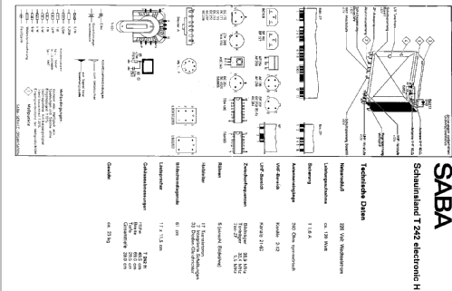 Schauinsland T242 electronic H; SABA; Villingen (ID = 649655) Fernseh-E