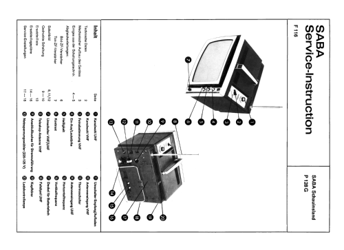 Schauinsland P128G; SABA; Villingen (ID = 2621490) Television