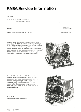 Schauinsland P128G; SABA; Villingen (ID = 2829800) Television