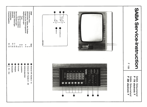Schauinsland P200 electronic F; SABA; Villingen (ID = 2643168) Fernseh-E