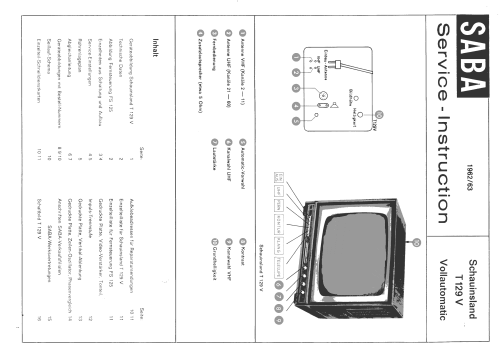 Schauinsland T129V Vollautomatic; SABA; Villingen (ID = 973870) Television