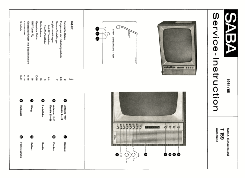 Schauinsland T159 Automatic; SABA; Villingen (ID = 2619683) Television