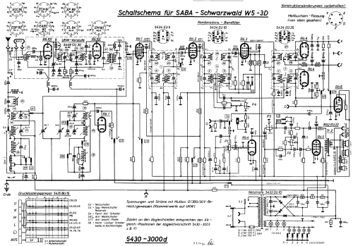 Schwarzwald W5-3D; SABA; Villingen (ID = 9765) Radio