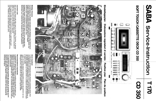 Soft Touch Cassette Deck CD 350; SABA; Villingen (ID = 2042348) Ton-Bild