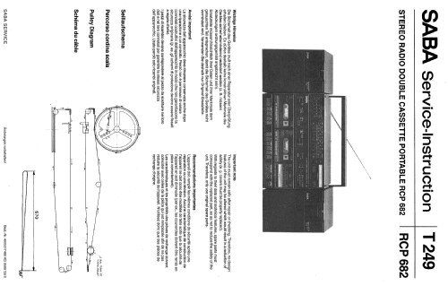 Stereo Radio Double Cassette Portable RCP 682; SABA; Villingen (ID = 2048235) Radio