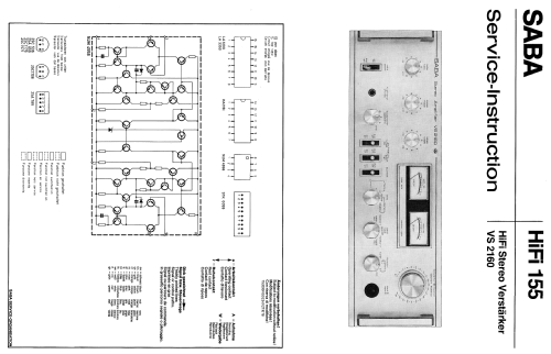 Stereo Verstärker VS 2160; SABA; Villingen (ID = 552665) Ampl/Mixer