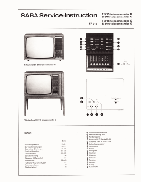 T 3716 Telecommander G; SABA; Villingen (ID = 2862251) Television