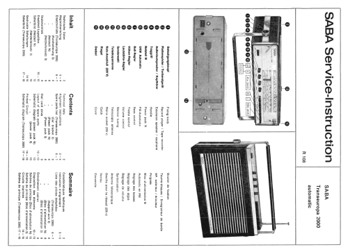 Transeuropa 2000 automatic; SABA; Villingen (ID = 1802714) Radio