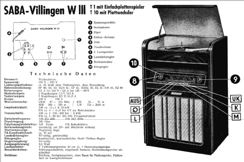 Truhe Villingen W IIIT/1; SABA; Villingen (ID = 29951) Radio