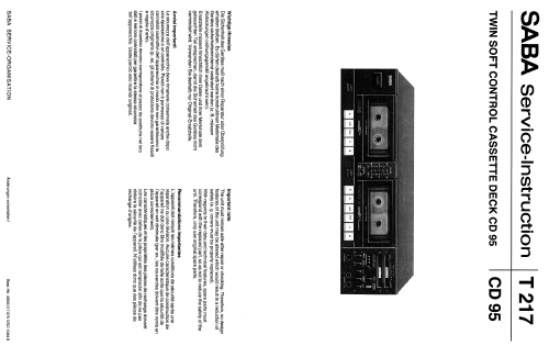 Twin Soft Control Cassette Deck CD95; SABA; Villingen (ID = 2248419) Sonido-V