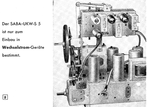 UKW-Einbausuper UKW-S5; SABA; Villingen (ID = 1256851) Adapteur