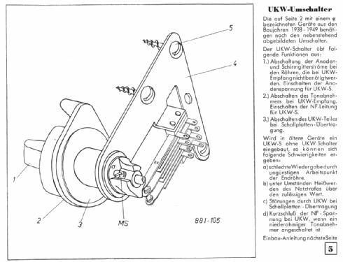 UKW-Einsatz UKW-S; SABA; Villingen (ID = 64217) Adapter