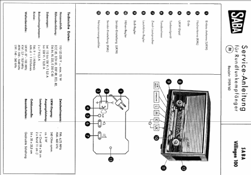 Villingen 100; SABA; Villingen (ID = 177502) Radio