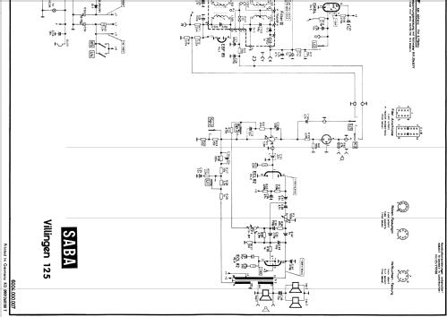 Villingen 125; SABA; Villingen (ID = 24276) Radio