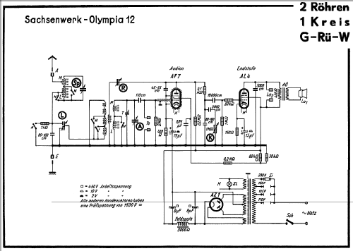 Olympia 12; Sachsenwerk bis 1945 (ID = 50415) Radio