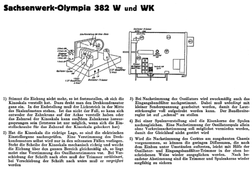 Olympia 382W; Sachsenwerk bis 1945 (ID = 50437) Radio