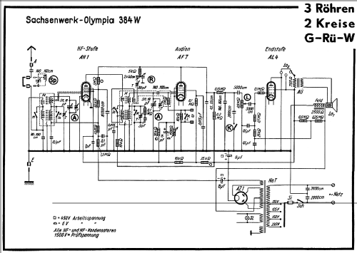 Olympia 384W; Sachsenwerk bis 1945 (ID = 50448) Radio