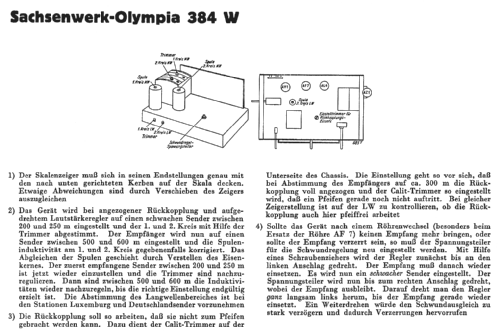 Olympia 384W; Sachsenwerk bis 1945 (ID = 50449) Radio