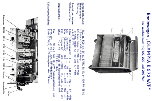 Radiowagen Olympia R573W/P; Sachsenwerk (ID = 2029921) Radio