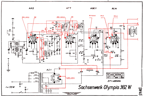 Olympia 382W; Sachsenwerk bis 1945 (ID = 3020451) Radio