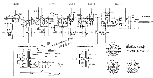 Filius UKV841A; Sachsenwerk Radeberg (ID = 489566) Radio