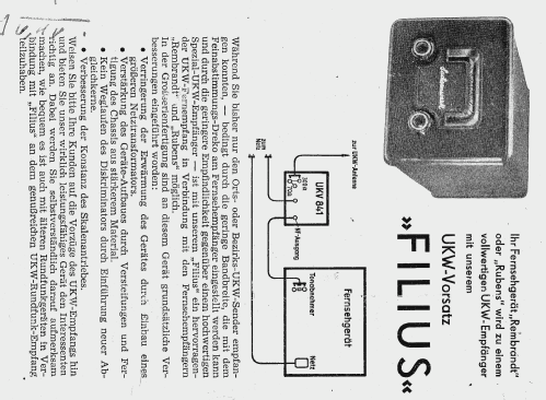 Filius UKV841A; Sachsenwerk Radeberg (ID = 808408) Radio