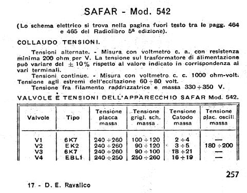 542-RF; SAFAR Società (ID = 2590465) Radio