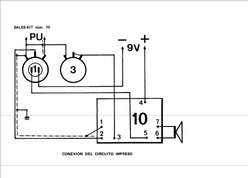 Amplificador de B.F. 1 W sin transformadores SK-10 ; Sales-Kit; Barcelona (ID = 1853994) Kit