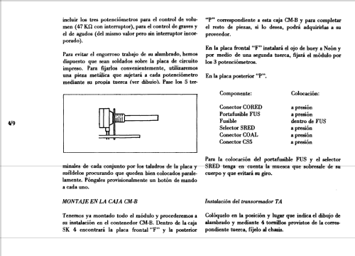 Amplificador monoaural de 10 W. SK-4 ; Sales-Kit; Barcelona (ID = 1853878) Kit