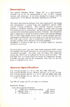 Multi-Range Meter Selectest Mark II; Salford Electrical (ID = 2877293) Ausrüstung