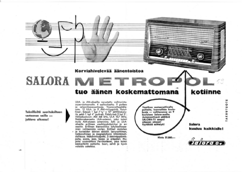 Metropol 59; Salora; Salo (ID = 179437) Radio