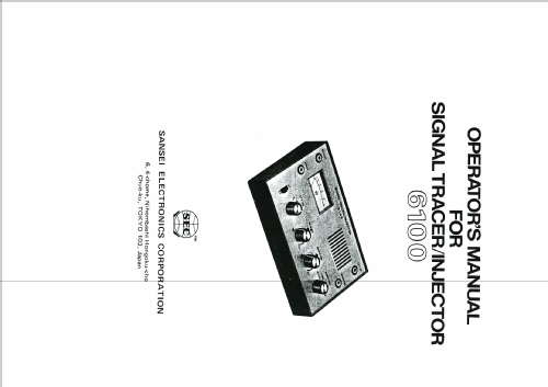 Signal Tracer/Injector 6100; Sansei Electronics (ID = 613186) Equipment