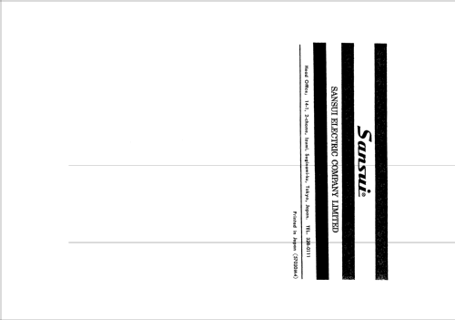 Stereophonic Amplifier AU-111; Sansui Electric Co., (ID = 2644029) Ampl/Mixer