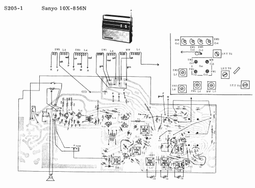 10X-856N; Sanyo Electric Co. (ID = 1716810) Radio
