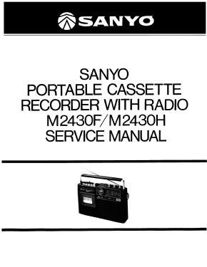 AM/SW 3-Band Portable Radio Cassette Recorder M-2430H; Sanyo Electric Co. (ID = 2975562) Radio