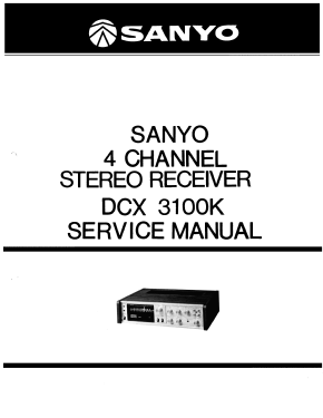4 Channel Stereo Receiver DCX-3100K; Sanyo Electric Co. (ID = 3006684) Radio